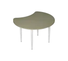 PLAYFORM 206 modulární hravé stoly, výška 750 mm, kovová podnož bílá, deska 25 mm, beton zelinkavý